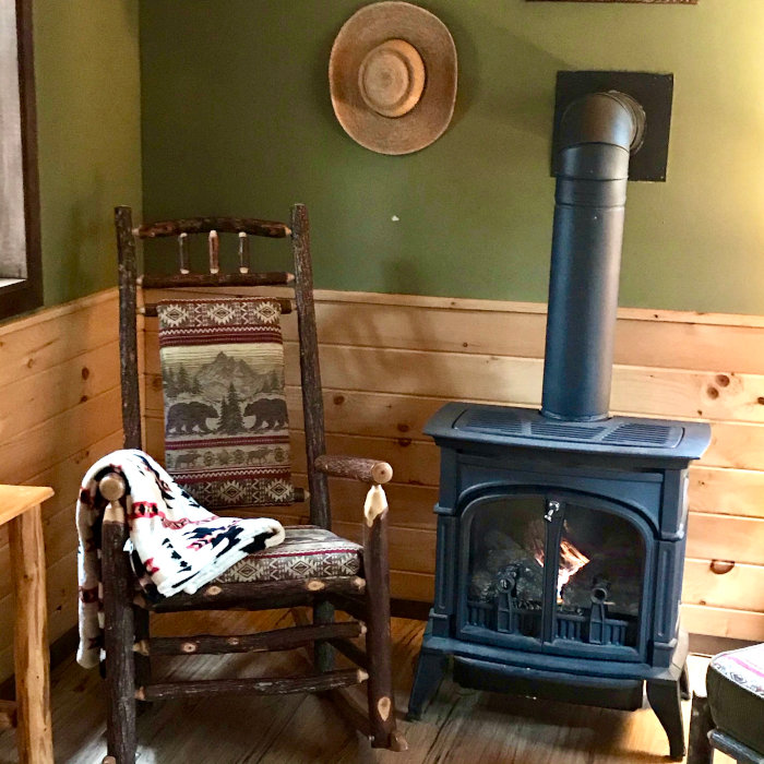 Rocking chair with Stove