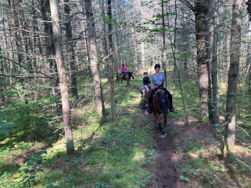 group on trail